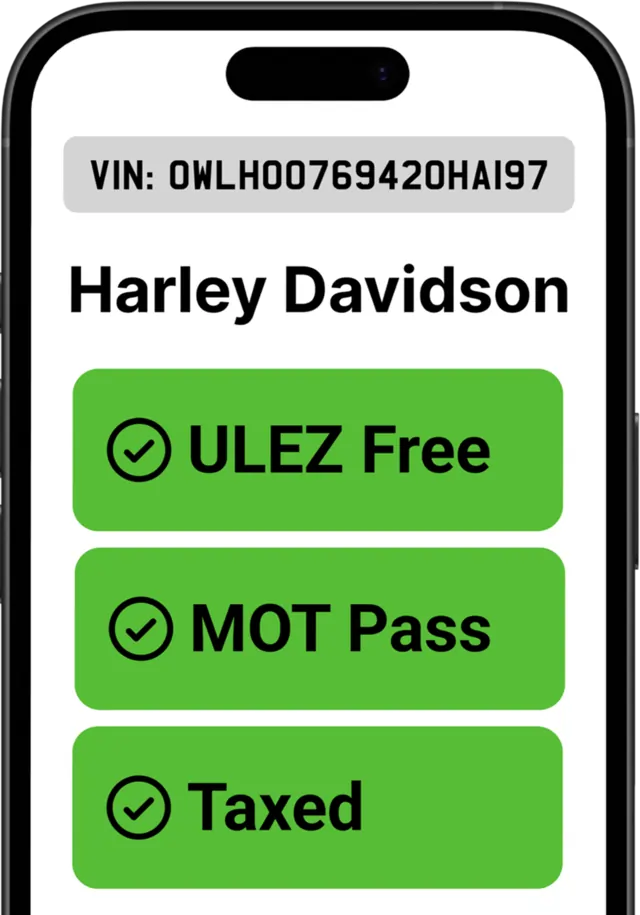Free Motorbike VIN and Frame Check